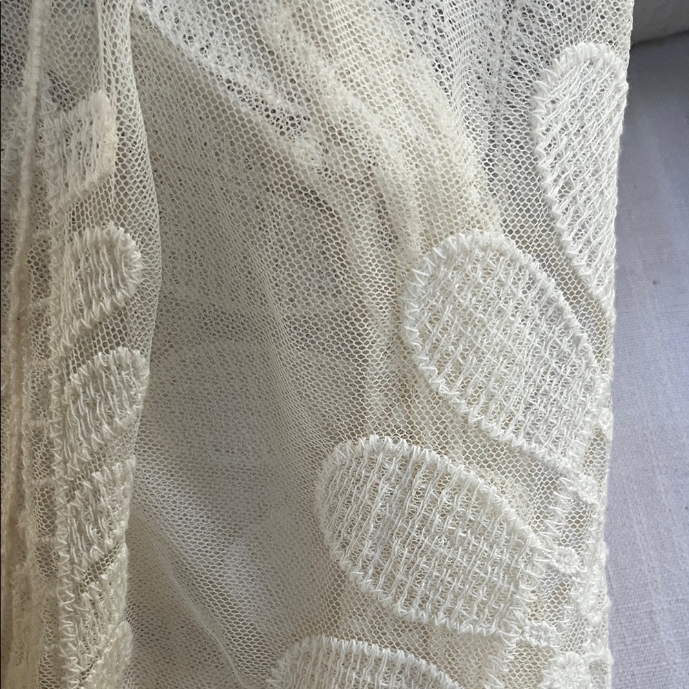 Cream Lace Long Cardigan - Picture 5 of 6